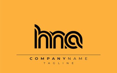 HNA Yaratıcı Eşsiz Modern Harf Logosu Tasarımı. Benzersiz bir harf dizaynına sahip stilize logo, soyut minimalist estetik ve modern cazibe sunar