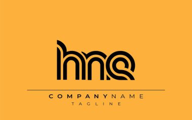 HNE Yaratıcı Eşsiz Modern Harf Logosu Tasarımı. Benzersiz bir harf dizaynına sahip stilize logo, soyut minimalist estetik ve modern cazibe sunar