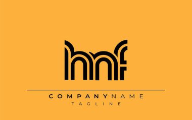 HNF Yaratıcı Eşsiz Modern Harf Logosu Tasarımı. Benzersiz bir harf dizaynına sahip stilize logo, soyut minimalist estetik ve modern cazibe sunar