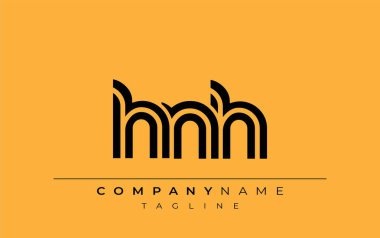 HNH Yaratıcı Eşsiz Modern Harf Logosu Tasarımı. Benzersiz bir harf dizaynına sahip stilize logo, soyut minimalist estetik ve modern cazibe sunar