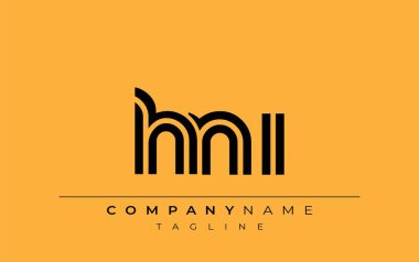 HNI Yaratıcı Eşsiz Modern Harf Logosu Tasarımı. Benzersiz bir harf dizaynına sahip stilize logo, soyut minimalist estetik ve modern cazibe sunar