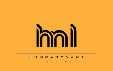 HNL Yaratıcı Eşsiz Modern Harf Logosu Tasarımı. Benzersiz bir harf dizaynına sahip stilize logo, soyut minimalist estetik ve modern cazibe sunar