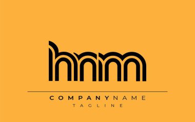 HNM Yaratıcı Eşsiz Modern Harf Logosu Tasarımı. Benzersiz bir harf dizaynına sahip stilize logo, soyut minimalist estetik ve modern cazibe sunar
