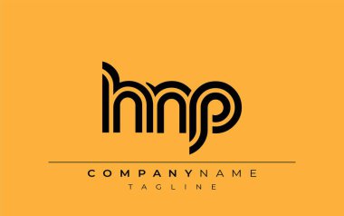 HNP Yaratıcı Eşsiz Modern Harf Logosu Tasarımı. Benzersiz bir harf dizaynına sahip stilize logo, soyut minimalist estetik ve modern cazibe sunar