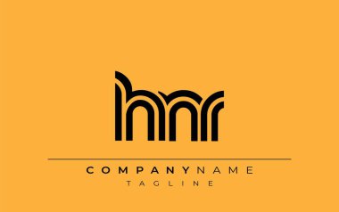 HNR Yaratıcı Eşsiz Modern Harf Logosu Tasarımı. Benzersiz bir harf dizaynına sahip stilize logo, soyut minimalist estetik ve modern cazibe sunar