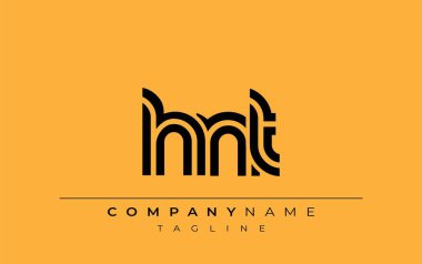 HNT Yaratıcı Eşsiz Modern Harf Logosu Tasarımı. Benzersiz bir harf dizaynına sahip stilize logo, soyut minimalist estetik ve modern cazibe sunar