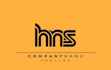 HNS Yaratıcı Eşsiz Modern Harf Logosu Tasarımı. Benzersiz bir harf dizaynına sahip stilize logo, soyut minimalist estetik ve modern cazibe sunar