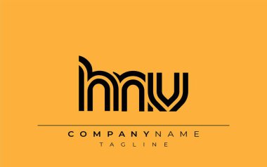 HNV Yaratıcı Eşsiz Modern Harf Logosu Tasarımı. Benzersiz bir harf dizaynına sahip stilize logo, soyut minimalist estetik ve modern cazibe sunar