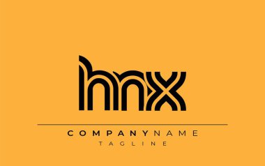 HNX Yaratıcı Eşsiz Modern Harf Logosu Tasarımı. Benzersiz bir harf dizaynına sahip stilize logo, soyut minimalist estetik ve modern cazibe sunar