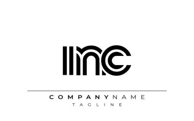 INC Yaratıcı Eşsiz Modern Harf Logosu Tasarımı. Benzersiz bir harf dizaynına sahip stilize logo, soyut minimalist estetik ve modern cazibe sunar