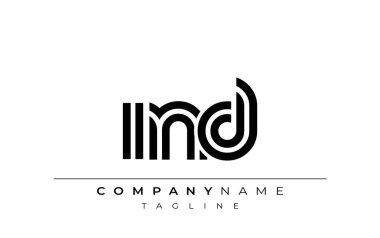Kind Yaratıcı Eşsiz Modern Harf Logosu Tasarımı. Benzersiz bir harf dizaynına sahip stilize logo, soyut minimalist estetik ve modern cazibe sunar