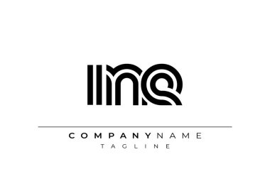 INE Creative Unique Modern Harf Logosu Tasarımı. Benzersiz bir harf dizaynına sahip stilize logo, soyut minimalist estetik ve modern cazibe sunar