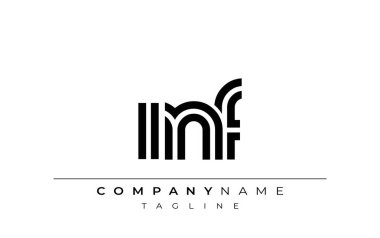 INF Yaratıcı Eşsiz Modern Harf Logosu Tasarımı. Benzersiz bir harf dizaynına sahip stilize logo, soyut minimalist estetik ve modern cazibe sunar