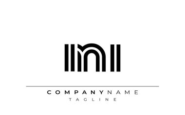 INI Yaratıcı Eşsiz Modern Harf Logosu Tasarımı. Benzersiz bir harf dizaynına sahip stilize logo, soyut minimalist estetik ve modern cazibe sunar
