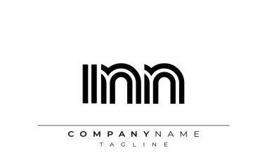 INN Yaratıcı Eşsiz Modern Harf Logosu Tasarımı. Benzersiz bir harf dizaynına sahip stilize logo, soyut minimalist estetik ve modern cazibe sunar