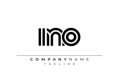 INO Yaratıcı Eşsiz Modern Harf Logosu Tasarımı. Benzersiz bir harf dizaynına sahip stilize logo, soyut minimalist estetik ve modern cazibe sunar