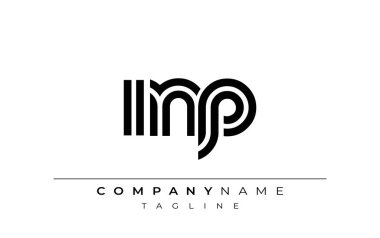 INP Yaratıcı Eşsiz Modern Harf Logosu Tasarımı. Benzersiz bir harf dizaynına sahip stilize logo, soyut minimalist estetik ve modern cazibe sunar