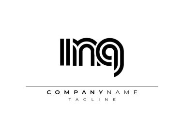 INQ Yaratıcı Eşsiz Modern Harf Logosu Tasarımı. Benzersiz bir harf dizaynına sahip stilize logo, soyut minimalist estetik ve modern cazibe sunar