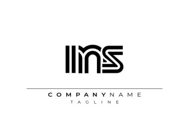 INS Yaratıcı Eşsiz Modern Harf Logosu Tasarımı. Benzersiz bir harf dizaynına sahip stilize logo, soyut minimalist estetik ve modern cazibe sunar