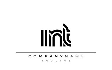 INT Yaratıcı Eşsiz Modern Harf Logosu Tasarımı. Benzersiz bir harf dizaynına sahip stilize logo, soyut minimalist estetik ve modern cazibe sunar
