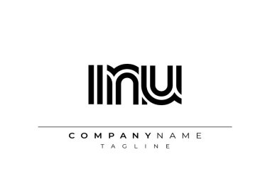 INU Yaratıcı Eşsiz Modern Harf Logosu Tasarımı. Benzersiz bir harf dizaynına sahip stilize logo, soyut minimalist estetik ve modern cazibe sunar