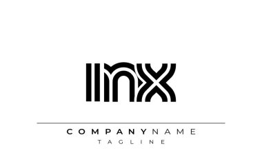 INX Yaratıcı Eşsiz Modern Harf Logosu Tasarımı. Benzersiz bir harf dizaynına sahip stilize logo, soyut minimalist estetik ve modern cazibe sunar
