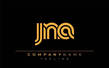 JNA Yaratıcı Eşsiz Modern Harf Logosu Tasarımı. Benzersiz bir harf dizaynına sahip stilize logo, soyut minimalist estetik ve modern cazibe sunar