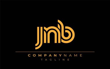 JNB Yaratıcı Eşsiz Modern Harf Logosu Tasarımı. Benzersiz bir harf dizaynına sahip stilize logo, soyut minimalist estetik ve modern cazibe sunar