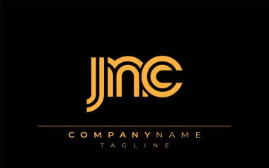 JNC Yaratıcı Eşsiz Modern Harf Logosu Tasarımı. Benzersiz bir harf dizaynına sahip stilize logo, soyut minimalist estetik ve modern cazibe sunar