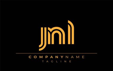 JNL Yaratıcı Eşsiz Modern Harf Logosu Tasarımı. Benzersiz bir harf dizaynına sahip stilize logo, soyut minimalist estetik ve modern cazibe sunar