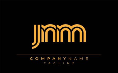 JNM Yaratıcı Eşsiz Modern Harf Logosu Tasarımı. Benzersiz bir harf dizaynına sahip stilize logo, soyut minimalist estetik ve modern cazibe sunar