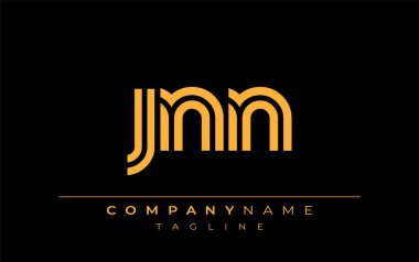JNN Yaratıcı Eşsiz Modern Harf Logosu Tasarımı. Benzersiz bir harf dizaynına sahip stilize logo, soyut minimalist estetik ve modern cazibe sunar