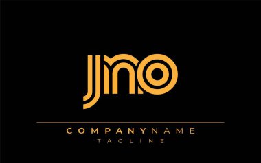JNO Yaratıcı Eşsiz Modern Harf Logosu Tasarımı. Benzersiz bir harf dizaynına sahip stilize logo, soyut minimalist estetik ve modern cazibe sunar