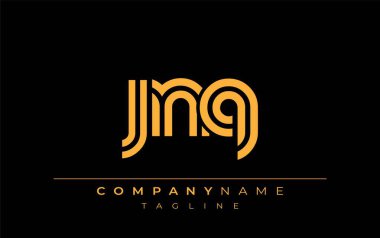 JNQ Yaratıcı Eşsiz Modern Harf Logosu Tasarımı. Benzersiz bir harf dizaynına sahip stilize logo, soyut minimalist estetik ve modern cazibe sunar