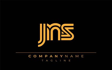JNS Yaratıcı Eşsiz Modern Harf Logosu Tasarımı. Benzersiz bir harf dizaynına sahip stilize logo, soyut minimalist estetik ve modern cazibe sunar
