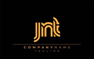 JNT Yaratıcı Eşsiz Modern Harf Logosu Tasarımı. Benzersiz bir harf dizaynına sahip stilize logo, soyut minimalist estetik ve modern cazibe sunar