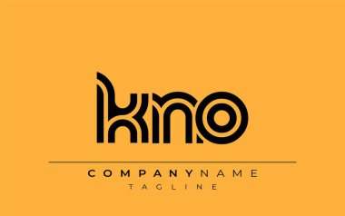 KNO Yaratıcı Eşsiz Modern Harf Logosu Tasarımı. Benzersiz bir harf dizaynına sahip stilize logo, soyut minimalist estetik ve modern cazibe sunar