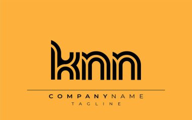 KNN Yaratıcı Eşsiz Modern Harf Logosu Tasarımı. Benzersiz bir harf dizaynına sahip stilize logo, soyut minimalist estetik ve modern cazibe sunar
