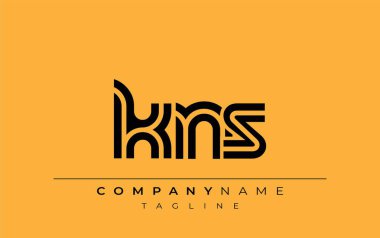 KNS Yaratıcı Eşsiz Modern Harf Logosu Tasarımı. Benzersiz bir harf dizaynına sahip stilize logo, soyut minimalist estetik ve modern cazibe sunar