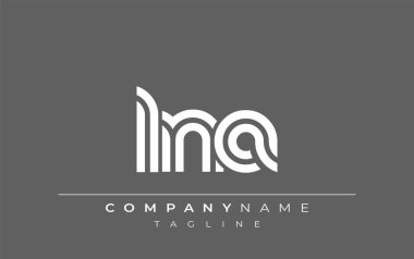 LNA Yaratıcı Eşsiz Modern Harf Logosu Tasarımı. Benzersiz bir harf dizaynına sahip stilize logo, soyut minimalist estetik ve modern cazibe sunar