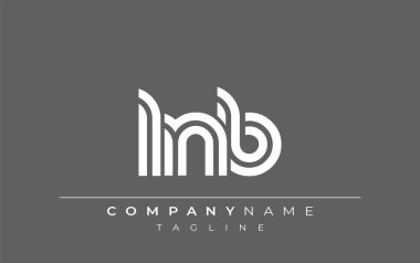LNB Yaratıcı Eşsiz Modern Harf Logosu Tasarımı. Benzersiz bir harf dizaynına sahip stilize logo, soyut minimalist estetik ve modern cazibe sunar