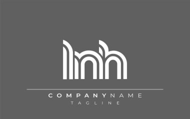 LNH Yaratıcı Eşsiz Modern Harf Logosu Tasarımı. Benzersiz bir harf dizaynına sahip stilize logo, soyut minimalist estetik ve modern cazibe sunar