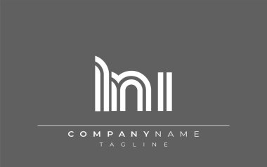 LNI Yaratıcı Eşsiz Modern Harf Logosu Tasarımı. Benzersiz bir harf dizaynına sahip stilize logo, soyut minimalist estetik ve modern cazibe sunar