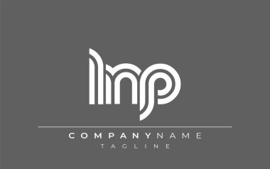 LNP Yaratıcı Eşsiz Modern Harf Logosu Tasarımı. Benzersiz bir harf dizaynına sahip stilize logo, soyut minimalist estetik ve modern cazibe sunar
