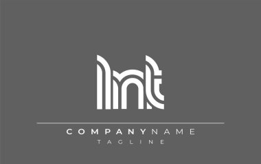 LNT Yaratıcı Eşsiz Modern Harf Logosu Tasarımı. Benzersiz bir harf dizaynına sahip stilize logo, soyut minimalist estetik ve modern cazibe sunar