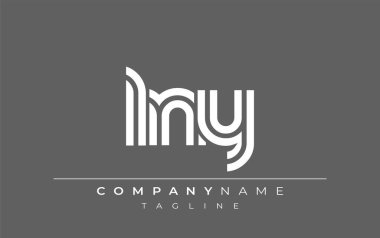 LNY Yaratıcı Eşsiz Modern Harf Logosu Tasarımı. Benzersiz bir harf dizaynına sahip stilize logo, soyut minimalist estetik ve modern cazibe sunar