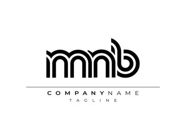 MNB Yaratıcı Eşsiz Modern Harf Logosu Tasarımı. Benzersiz bir harf dizaynına sahip stilize logo, soyut minimalist estetik ve modern cazibe sunar