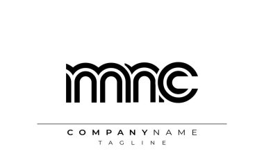 MNC Yaratıcı Eşsiz Modern Harf Logosu Tasarımı. Benzersiz bir harf dizaynına sahip stilize logo, soyut minimalist estetik ve modern cazibe sunar