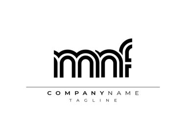 MNF Yaratıcı Eşsiz Modern Harf Logosu Tasarımı. Benzersiz bir harf dizaynına sahip stilize logo, soyut minimalist estetik ve modern cazibe sunar