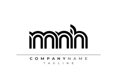 MNH Yaratıcı Eşsiz Modern Harf Logosu Tasarımı. Benzersiz bir harf dizaynına sahip stilize logo, soyut minimalist estetik ve modern cazibe sunar
